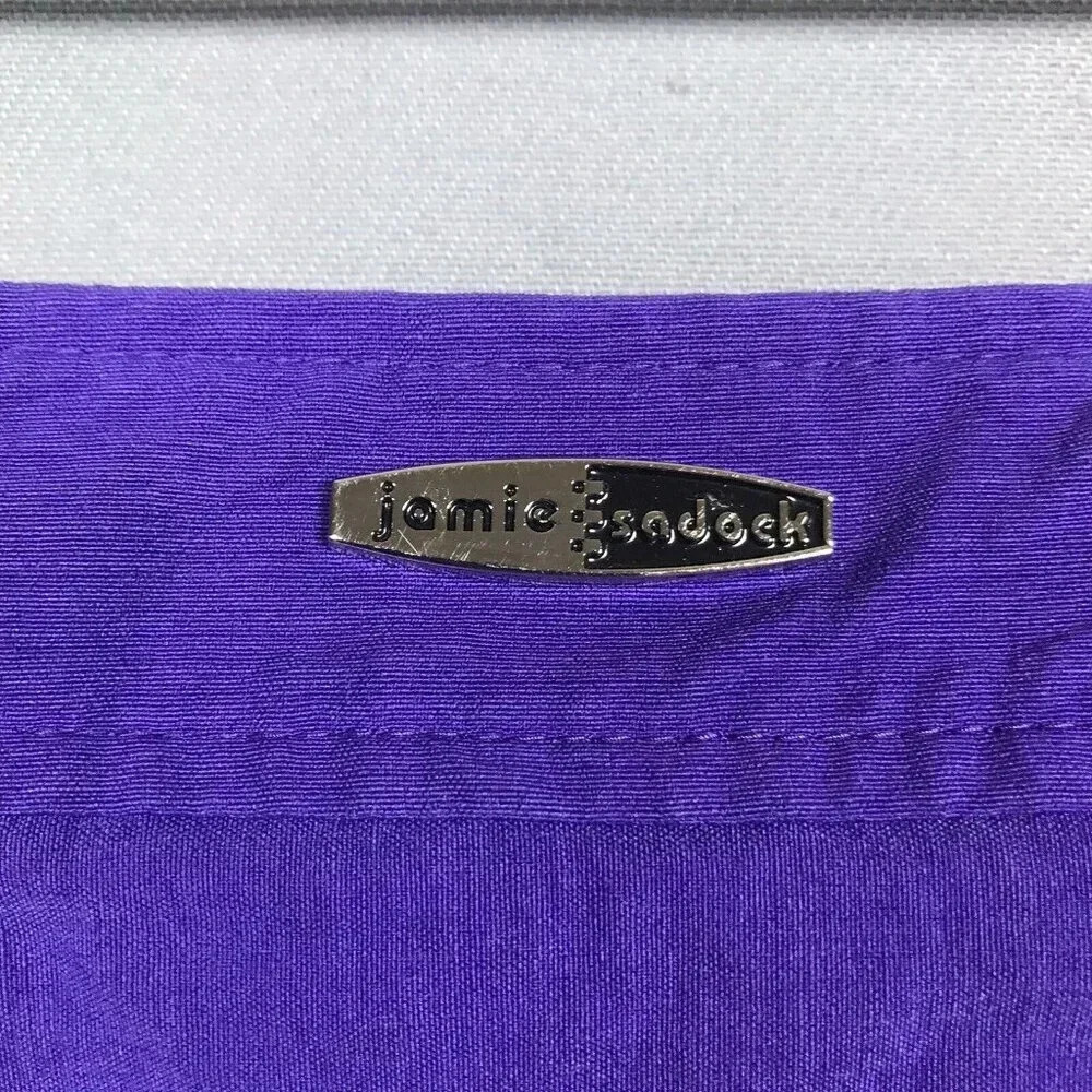 Jamie Sadock Skort Size 2 Silver Disc Studded Stretch Pockets Golf Pickleball - Picture 7 of 14